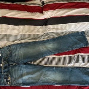 True religion blue jeans with camo logos